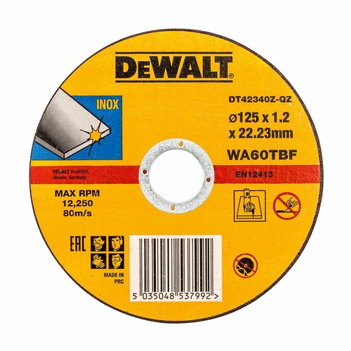 Dewalt Cutting Disc Steel Super Thin Cutter Slitting 4.5 inch 5 inch 115mm 125mm - Picture 2 of 3