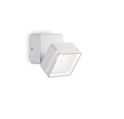 IDEAL LUX OMEGA SQUARE AP1 BIANCO, applique moderno da esterno in alluminio LED