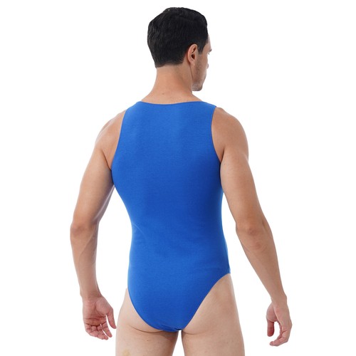 Mens Athletic Bodysuit Buttoned Crotch Short Sleeve Jumpsuit Bodybuilding Yoga - Picture 91 of 110