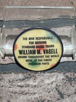 LIONEL BILL VAGELL Treasure House Standard Gauge Trains Pin Button Rare