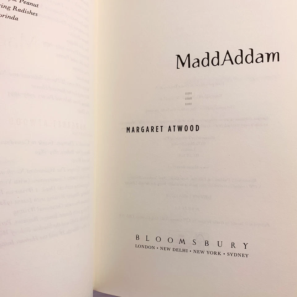 MaddAddam by Margaret Atwood First Edition Hardcover Book #3 MaddAddam Trilogy - image 3 of 4