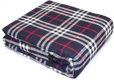 FAMILY SIZED WATERPROOF PICNIC BLANKET RUG TRAVEL PET TARTAN 2M X 1.5M