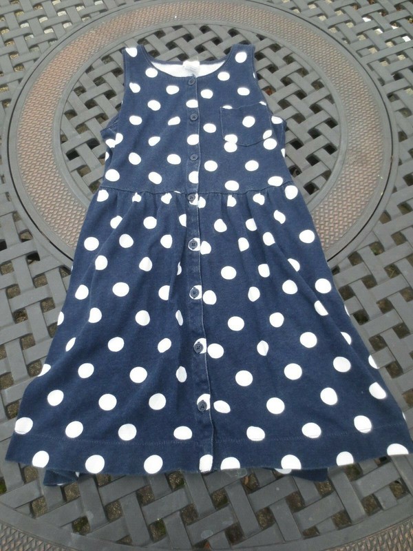 Crewcuts ~ Girls Blue Polka Dot Sun Dress ~ Size 10