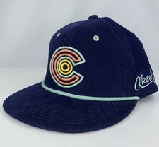 Aksels Colorado Hat Corduroy Blue Snapback Rope Cap