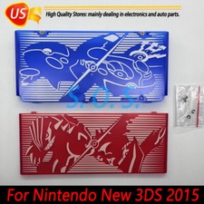 For Nintendo New 3DS 2015 Cover Plate Top Bottom Faceplates Shell Red Blue Poke