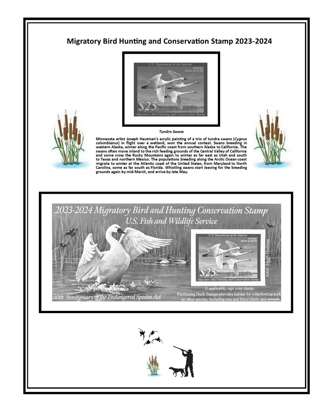 Mac's RW90 2023-2024 U.S. Federal Duck Stamp Album Supplement