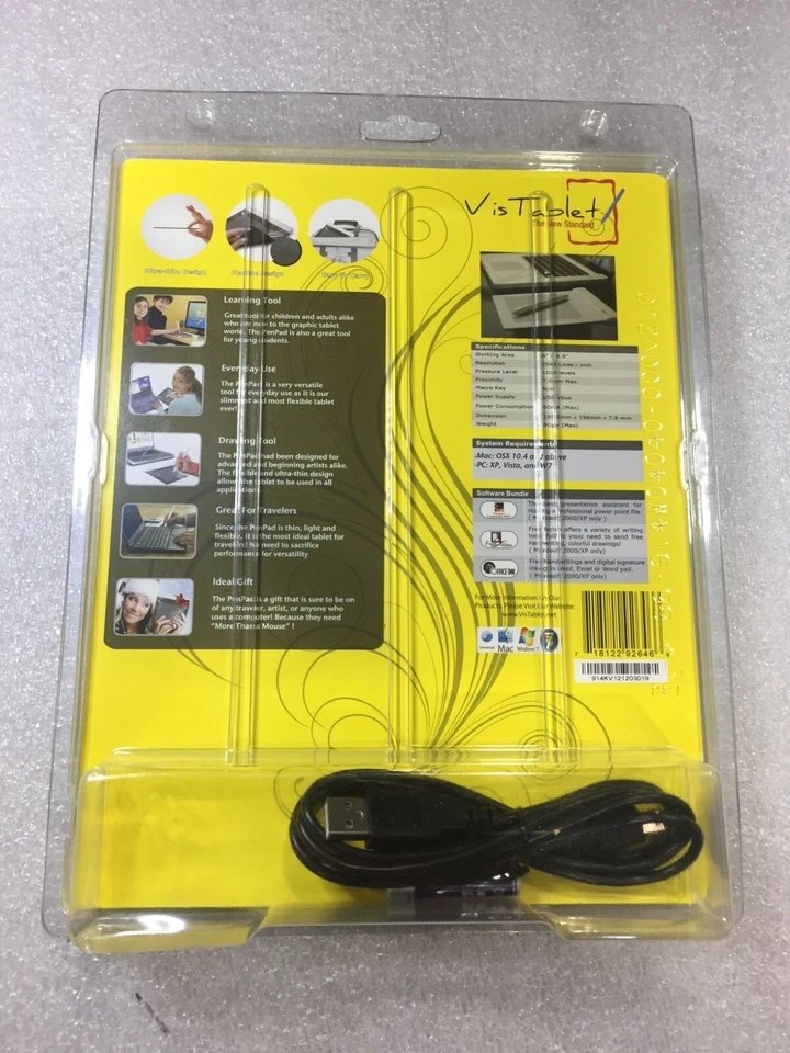 NEW VisTablet PenPad 6" x 4.5" Active Area PenPad Graphic Tablet MAC/PC FREE S/H - Image 2 of 4