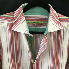 Robert Graham Long Sleeve Button Down Shirt Medium Flip Cuff