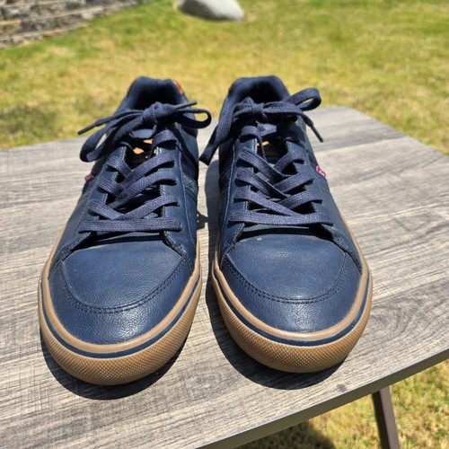 Levi's Turner Sneakers Mens 13 Comfort Navy Blue & Brown Athletic Shoes EUC - Picture 4 of 11