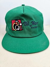 Vintage K PRODUCTS USA MADE Bil Mar Foods Trucker Hat Snapback Cap