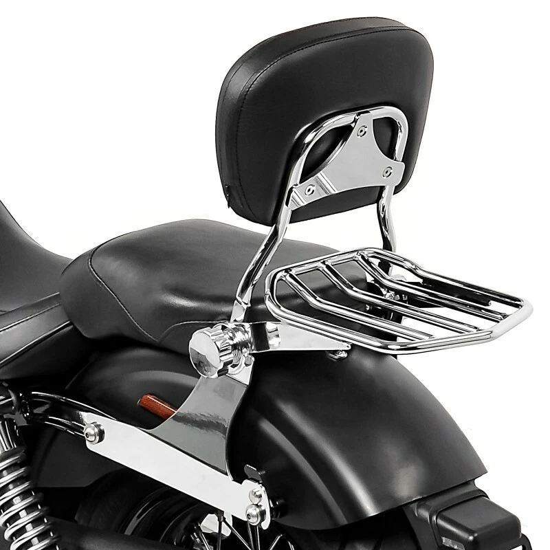 Sissy Bar with Rear Rack detachable for Harley Dyna Low Rider S 16 17 chrome