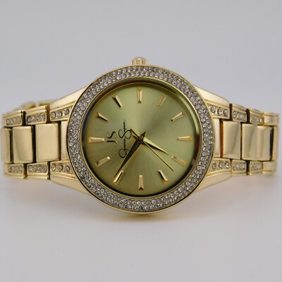 JS Jessica Simpson JWB0002GD Quartz Analog Women's Watch Sz. 7 1/2'' New Battery