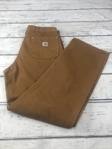 Carhartt Hose B01 BRN Herren 36x34 Doppelknie Canvas Workwear Made In USA