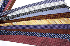73  LOT OF 10 DIFFERENT BRAND MEN'S TIE 100 SILK MADE IN USA-CHINA