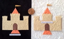 5 castles Sand sandcastle Beach vacation Home sweet Handmade mulberry paper 
