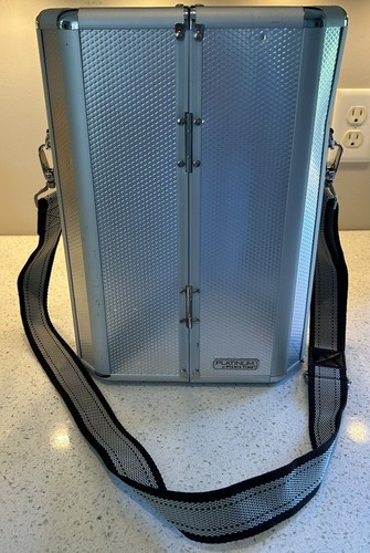Platinum Picnic Time Wine Case With Accessories 2 Glasses Opener Napkins & Cork - Picture 11 of 13
