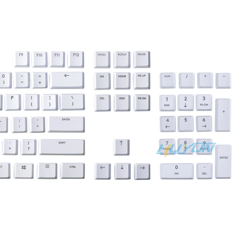 A full set 109 White Key caps for Logitech G813 G913 G815 G915 TKL Keyboard - Image 3 of 4