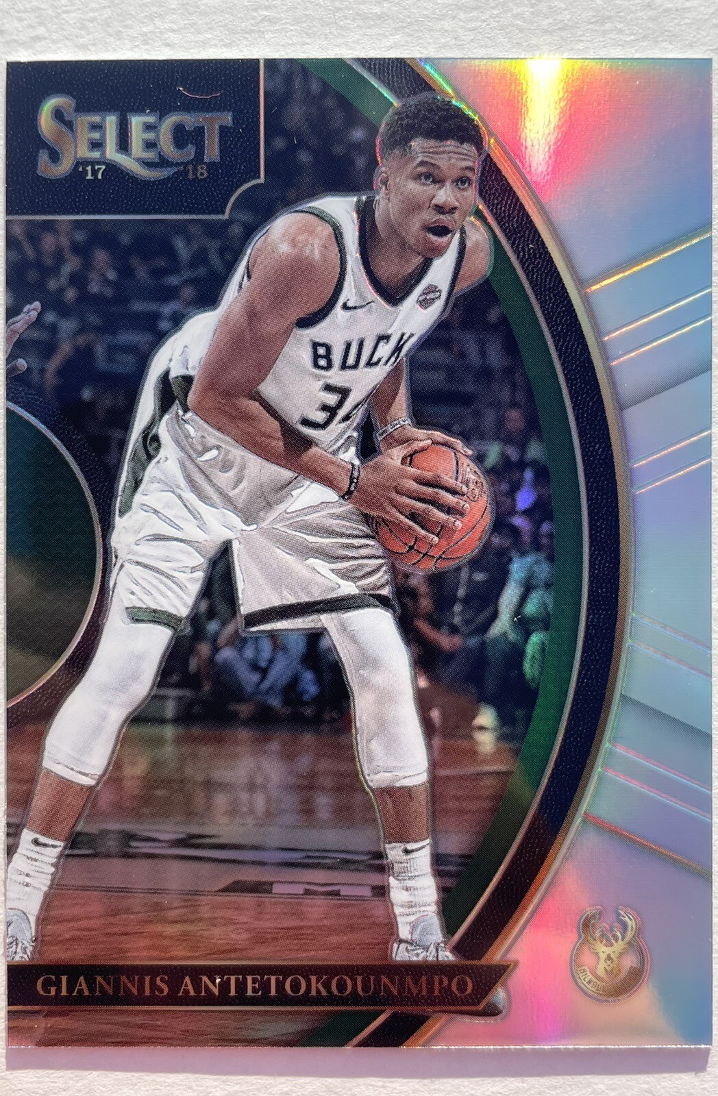 Giannis Antetokounmpo 2017 Panini Select Silver Prizm #3 Concourse Level