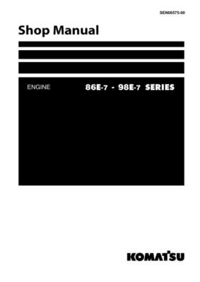 Komatsu 86E-7 - 98E-7 Series Engine Repair Shop Service Manual Workshop Book