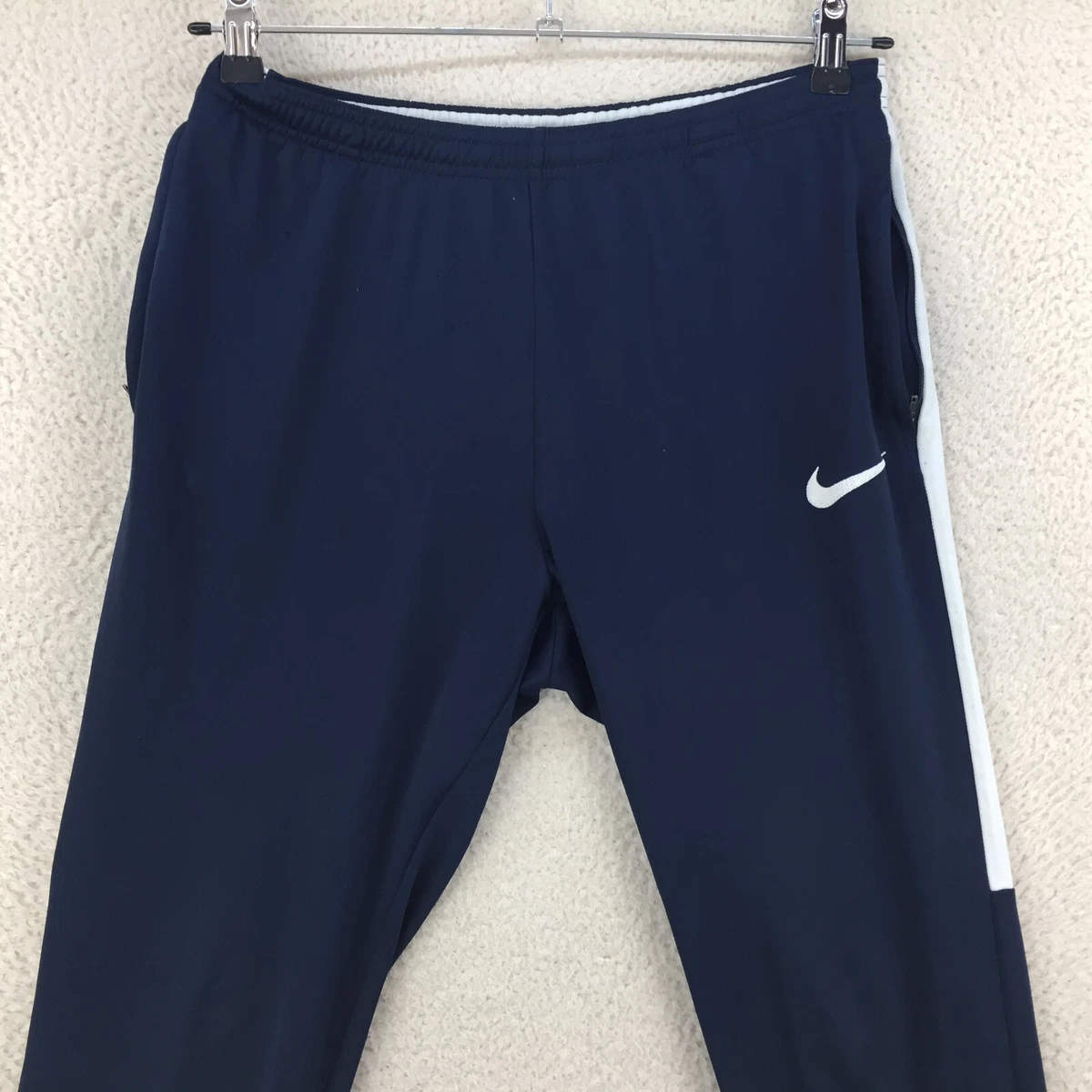 Nike Navy Blue Polyester Active Wear Sports Track Pants Trouser Women Size UK S