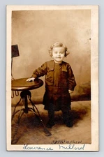 RPPC Young Boy Identified 18 Months Real Photo Postcard Cyko Unposted