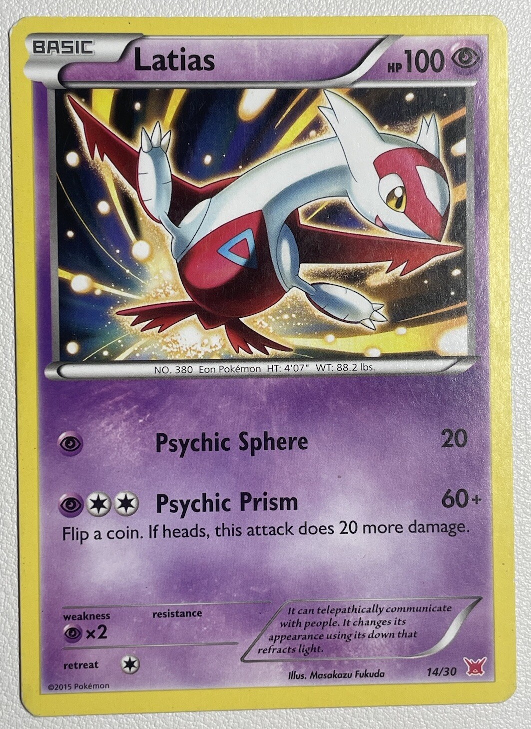 Latias 14/30 (MP) XY Latios and Latias Trainer Kit Regular Pokemon Card