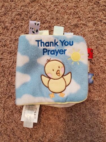 Thank You Prayer Baby Book Cartwheel Taggies Fleece Ribbon Plush 6" Toy Lovey