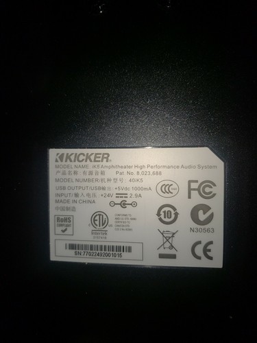 Kicker 40iK5 Amphitheater High Performance Audio System *PARTS ONLY NO CORD - Picture 6 of 6