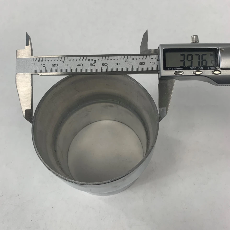 Reductor de escape de aluminio Fit Universal Piping 4" O.D. a 3,5" O.D. 3,64" de longitud Foto 3 de 4