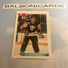 1992-93 Bowman - #351 Ulf Samuelsson NM+ Pittsburgh Penguins Free Shipping!