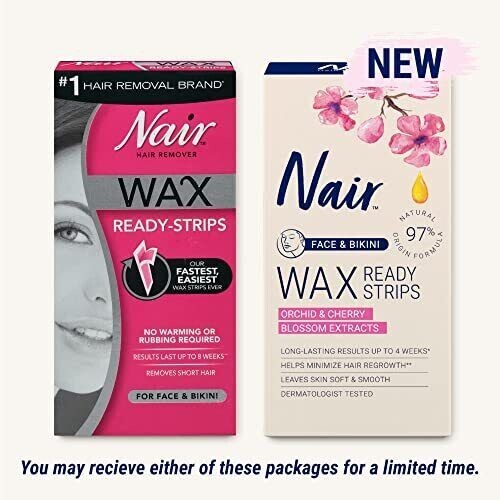 Nair Hair Remover Wax ReadyStrips for Face & Bikini 40 CT eBay