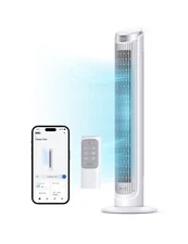 Dreo Smart Tower Fan for Bedroom, Standing Fans for Indoors, 90° Oscillatin