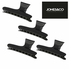  Butterfly HAIR CLIPS Salon Hairdresser Clamps Claw Grip Black 8cm UK✔