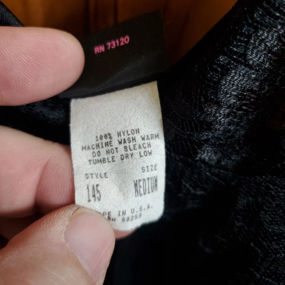 Fredericks Of Hollywood Camisón Negro Ropa de Dormir Camisón Talla Med Foto 4 de 4