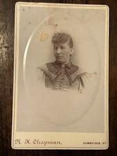 Antique Photograph CDV Woman N.H Chapman Studio Cambridge, VT Cabinet Card