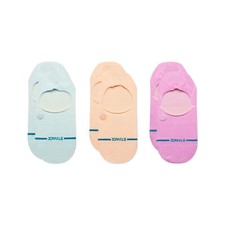 Stance Icon Solid Color Cotton NO SHOW Socks, Light Blue - 3-PACK