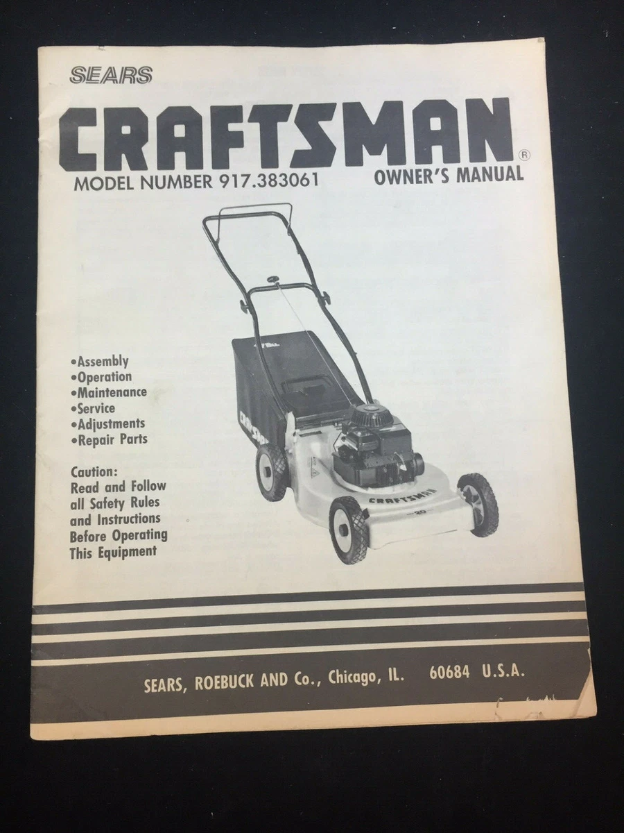 Sears craftsman riding mower model 917 hot sale