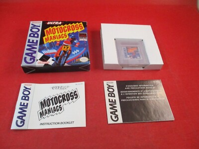 Motocross Maniacs (Nintendo Game Boy) COMPLETE w/ Box manual game WORKS! #L1