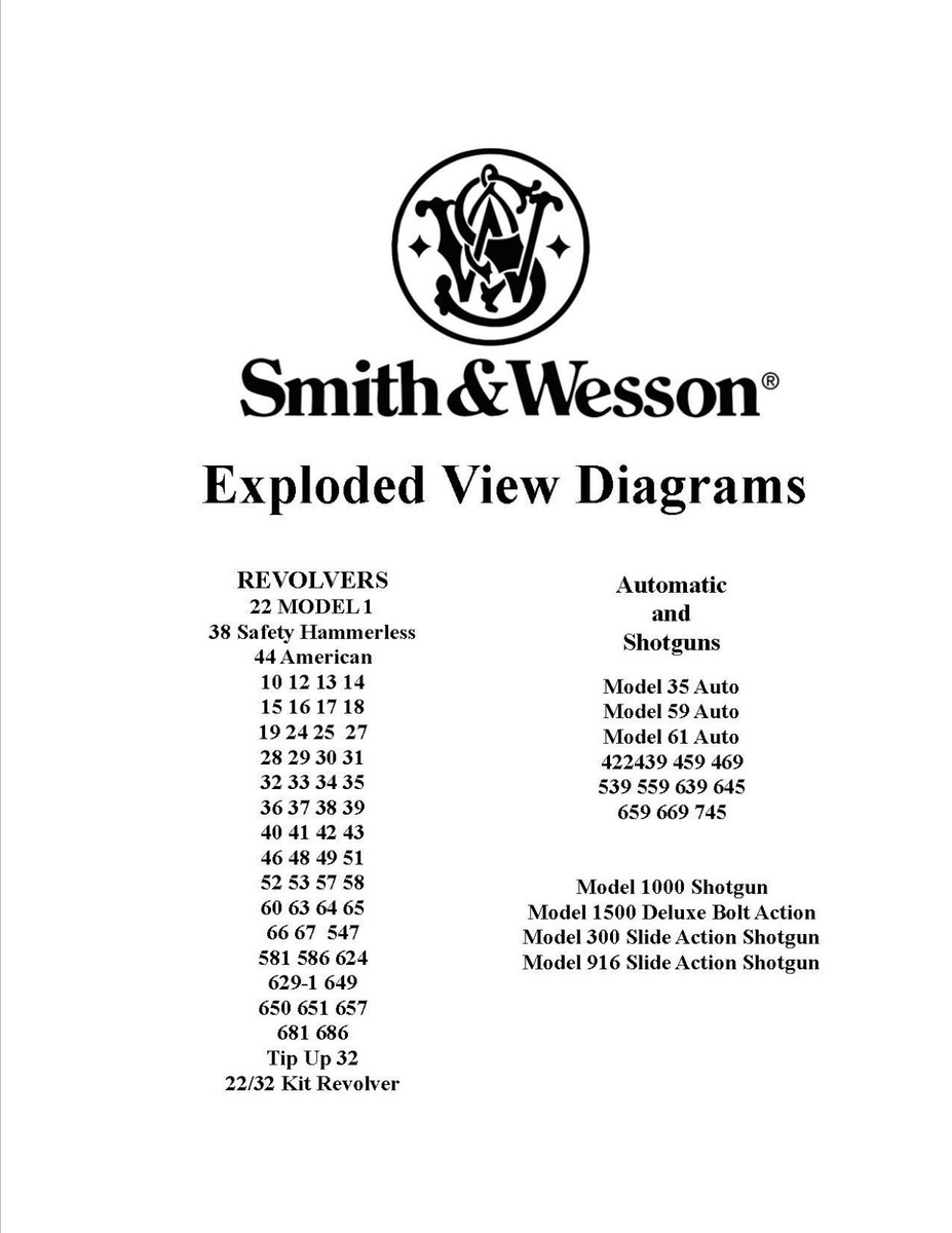 Kit Guarnizioni O-ring Per Smith & Wesson 78G 79G - Vista Esplosa E Guida Ricambi
