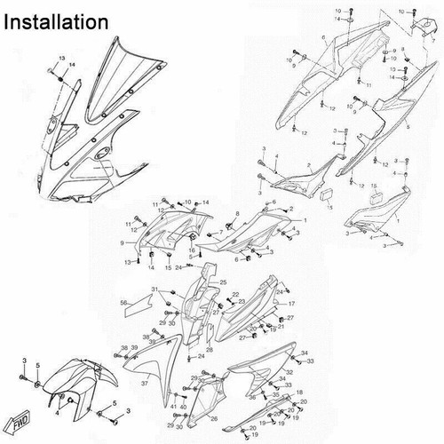 200x Fairing Bolt Kit body screws Clips For BMW S1000R S1000XR 2014-2019 - Picture 12 of 31