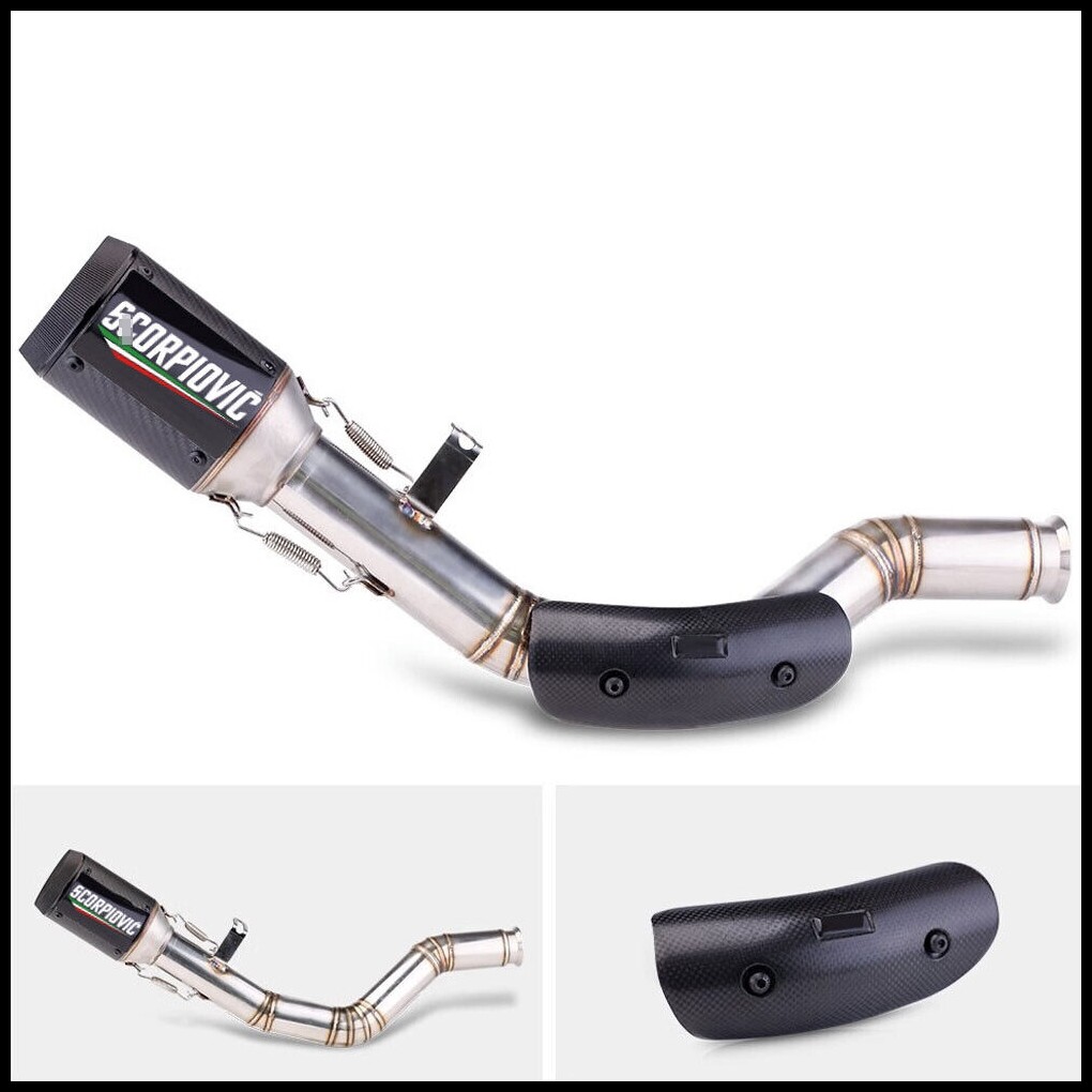 Exhaust System Mid Link Carbon Tips Pipe for DUKE 390 RC390 125