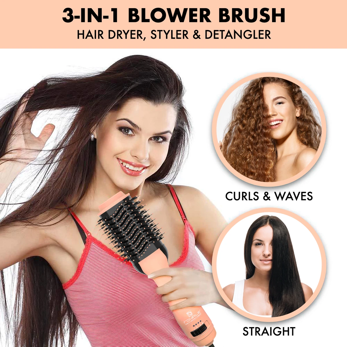 Flawless Magic 3 in 1 Blower Brush Static Free Ionic Generator