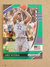 2020-21 Prizm Draft Picks James Wiseman Green Prizm Rookie #42 Warriors