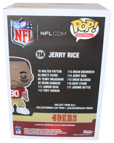 Jerry Rice San Francisco 49ers Funko Pop! #114 w/ Soft Protector 10203 - Picture 3 of 6