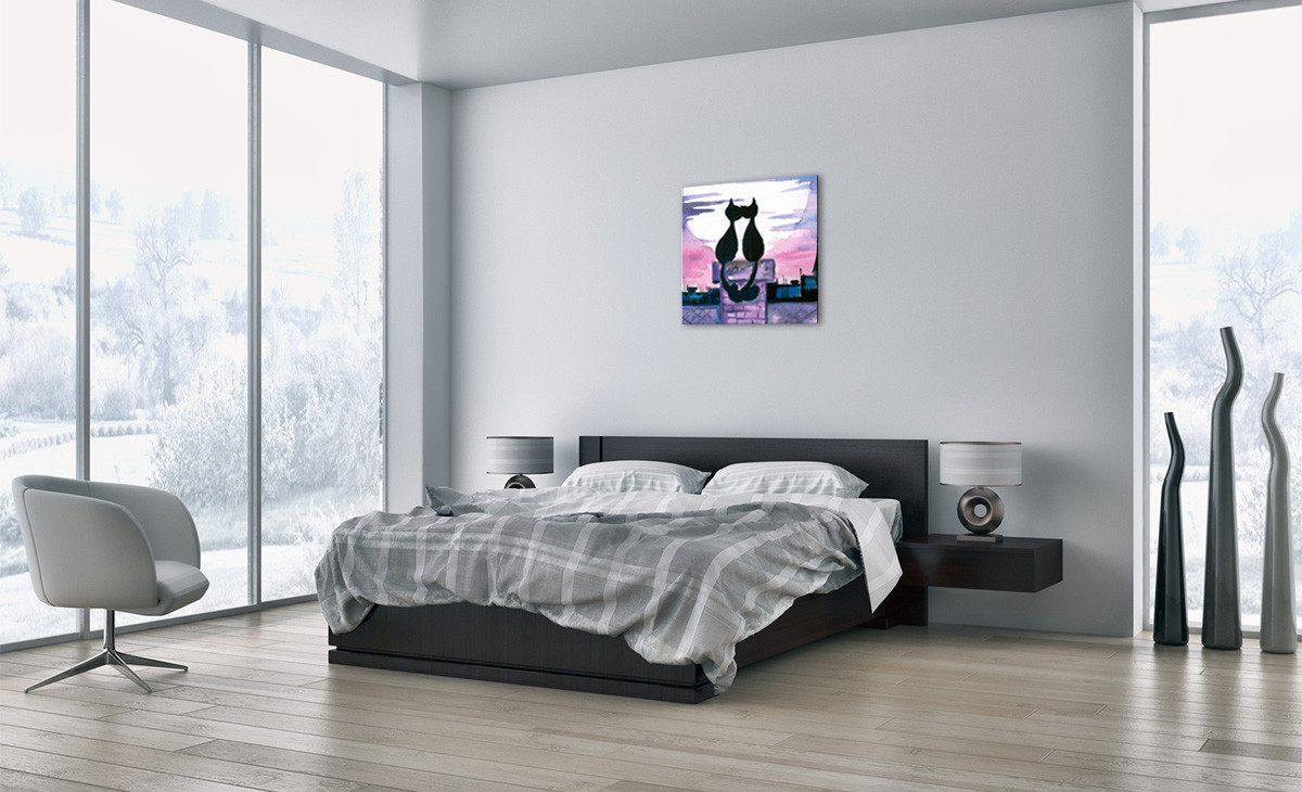 IMAGE SUR VERRE Tableau Chats Chats Chats toit amour animal GAC60x60-2970 FR cf169e IMAGE SUR VERRE Tableau Chats Chats Chats toit amour animal GAC60x60-2970 FR cf169e