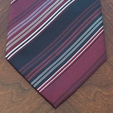 Van Heusen Burgundy Hand Made 100% Silk Men s...