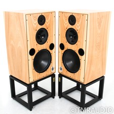 Harbeth 40.3 Xd Bookshelf Speakers; Exotic Ash Pair W/ Ton Trager Stands