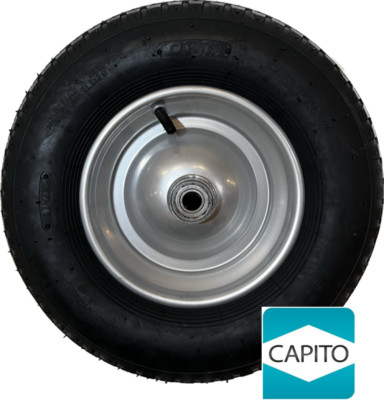 Original CAPITO Rad, luftbereift, Kugellager, 400x100mm, Stahlfelge inkl. Achse