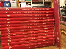 17 x Hergé Werkausgabe 1-19 fast komplett rote Leinenausgabe Carlsen limitiert
