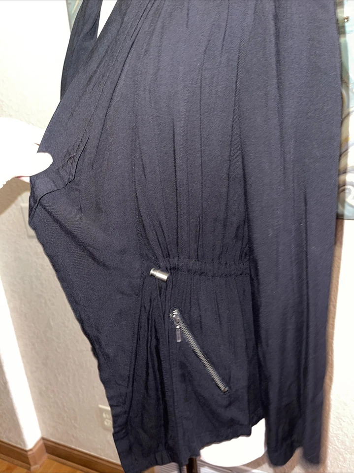 Maurices Women's Open Front Jacket Black size M Ladies Drawstring Waist - Image 2 of 4